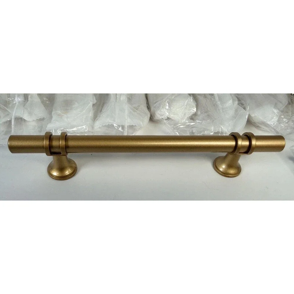 Amerdeco 10 Pack Matte Gold Cabinet Drawer Pulls 5 Inch Hole Centers ZH0058 READ